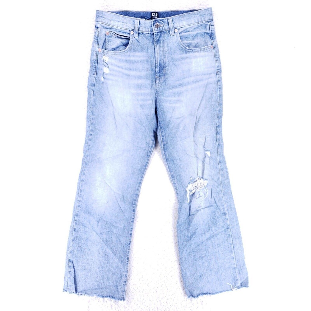 GAP Jeans Denim Cotton Womens SZ 4 Blue Straight Stretch VTG Mid Rise 90s Slim